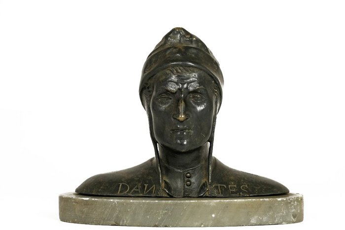 Bronze bust of Dante Alighieri - Italy - early 20th century