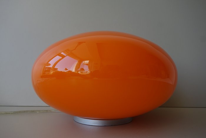 EGLO Leuchten - opaline glass space age style table lamp in orange