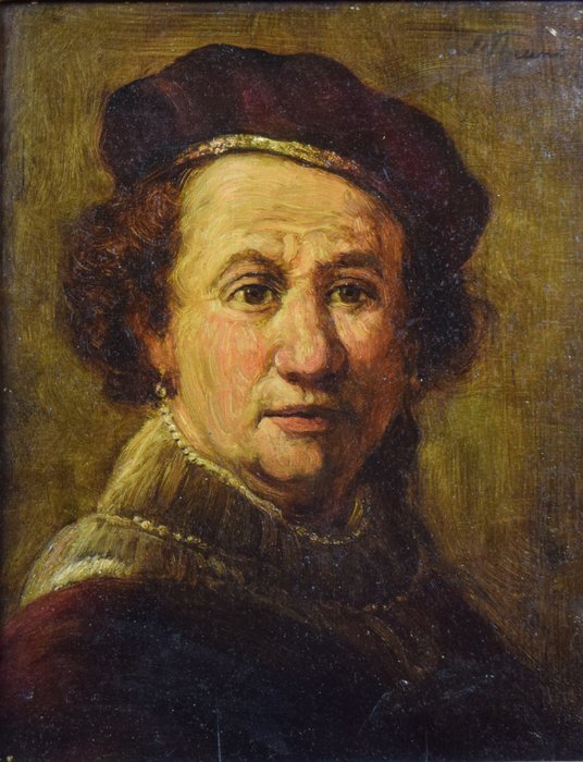 Jan Theuns (1877-1961) - Portret naar Rembrandt