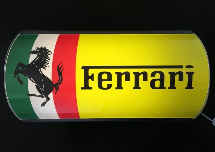 Ferrari Light Logo Prancing Horse And Italian Flag Collector S