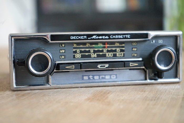 Becker Monza stereo cassette classic car radio with FM - 1972