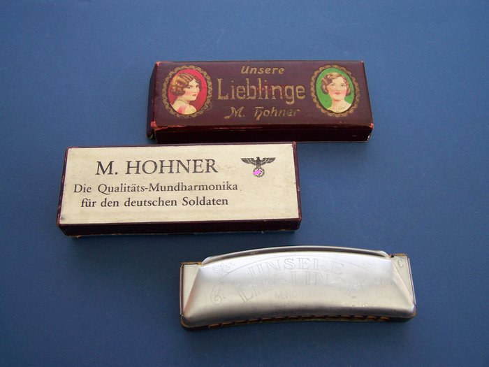 German WW2 Soldiers, M Hohner Harmonica, Complete With Original Box