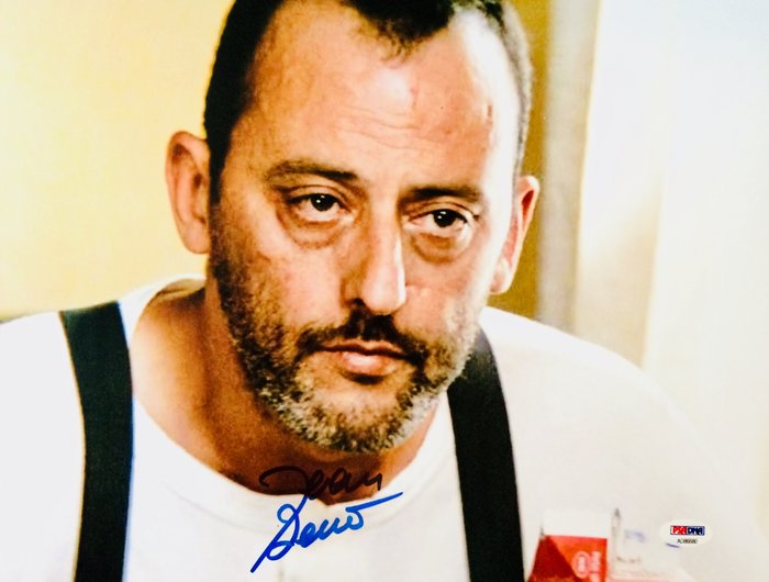 Jean Reno - " Leon" Authentic & Original Signed Autograph in Amazing Photo (28 x 35 cm) - With Certificate of Authenticity by PSA/DNA