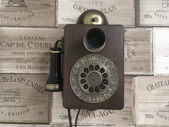 PARAMOUNT 1903 ANTIQUE VINTAGE LOOK REPRODUCTION WALL WOODEN PHONE TELEPHONE 
