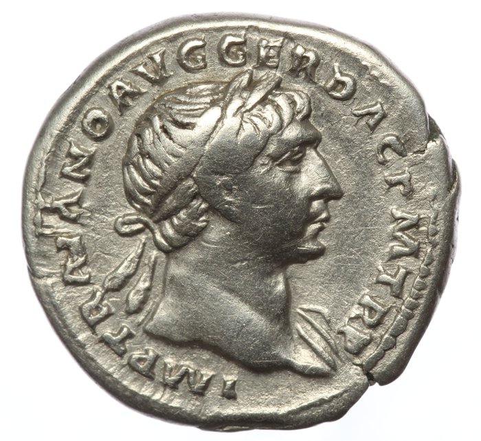 Roman Empire - AR denarius - Trajan - Aequitas (RIC 188) - - Catawiki