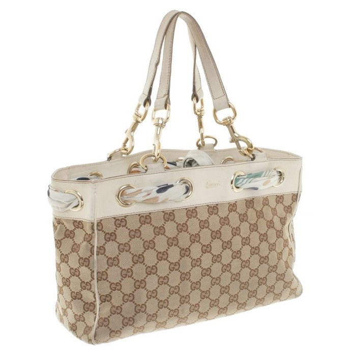 Gucci - Monogram Canvas Scarf Shoulder bag - Catawiki