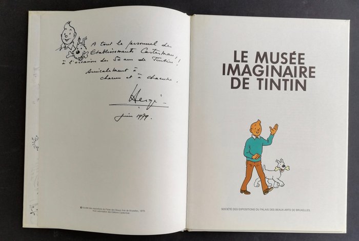 Tintin - Le Musée Imaginaire - Exemplaire pour le personnel Casterman (dédicace imprimée) - C - TL - 1 Album - Erstausgabe - 1979