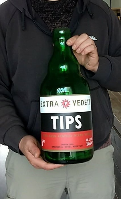 Vedett large beer bottle