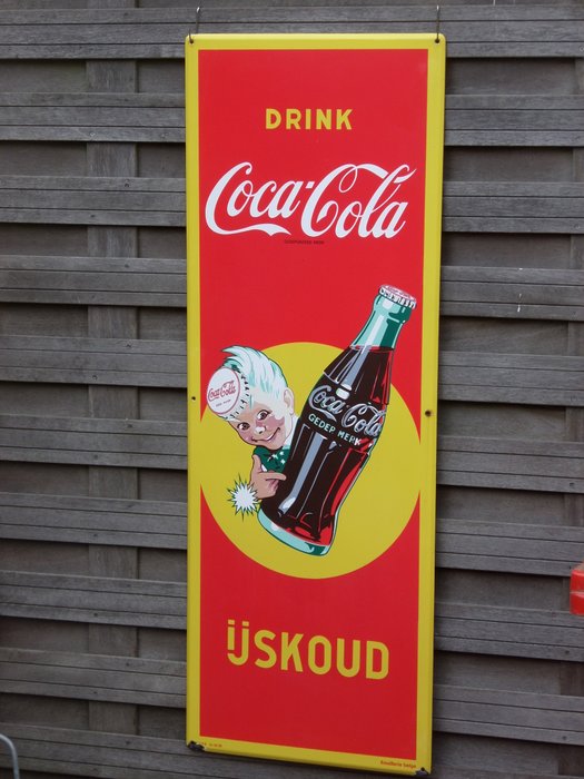 Kort geleden Bewonderenswaardig Vrijgevigheid Emaille bord Coca -Cola 1995 - Catawiki