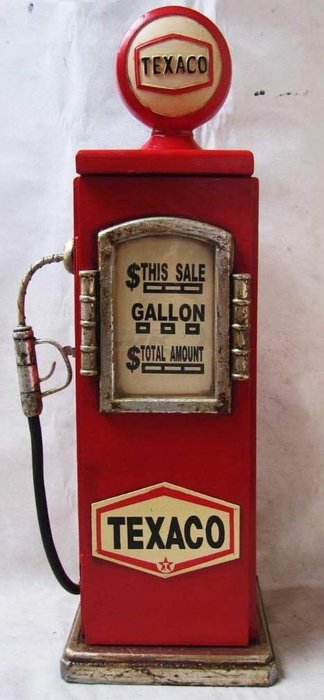Retro Vintage Cabinet Wall Cabinet Texaco Petrol Pump Red