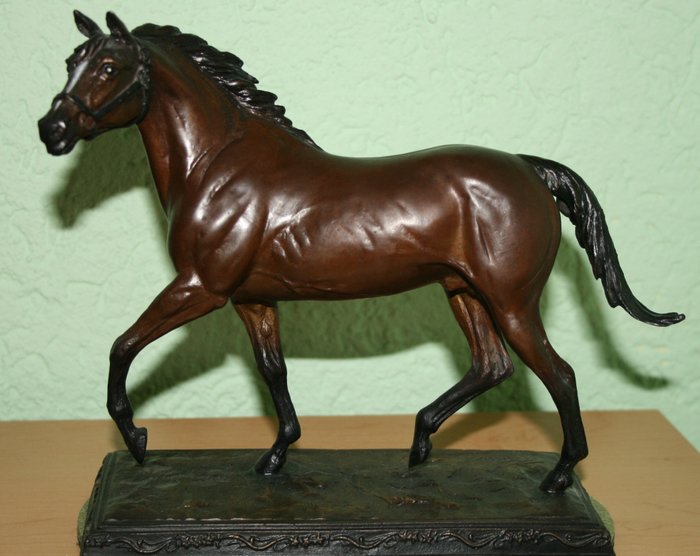 Franklin Mint - Horse statue ‘Poised for Glory’ - Solid bronze