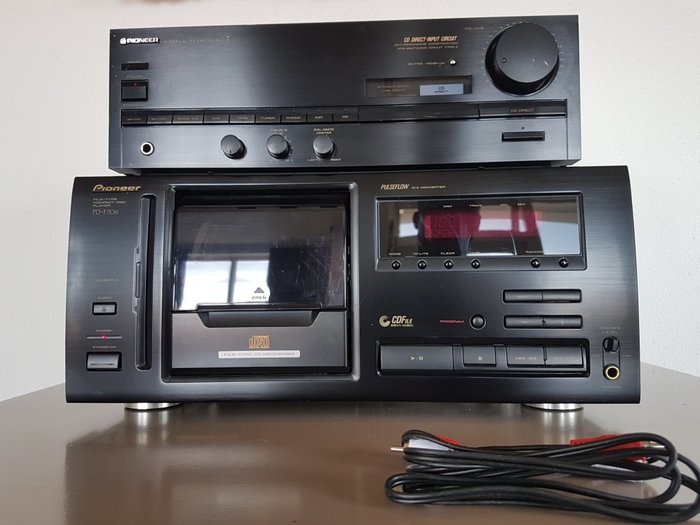 Pioneer A-X340 Stereo Amplifier with CD Direct-Input Circuit & Pioneer PD-F706 file-type CD player (25 + 1 Disc)