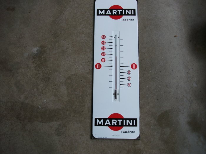 Emaille thermometerbord MARTINI 1963