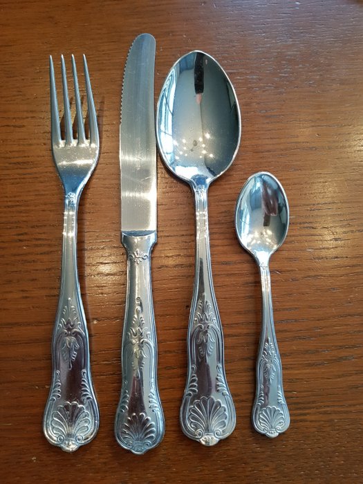 Silver plated cutlery King Pattern brand AP lion, 10 pieces