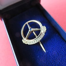Mercedes Benz Lapel Pin Logo Glazed 14mm 90er Years 