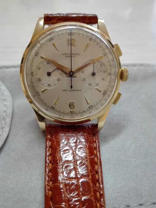 Universal Genève - orologio crono uni-compax  cal .287 cassa in oro  - 1426644\124103 - Mænd - 1950-1959