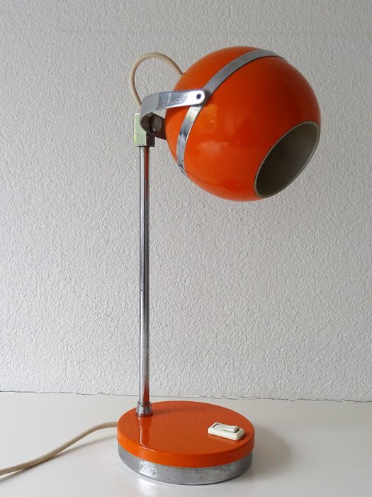 Orange table lamp / desk lamp - vintage / retro