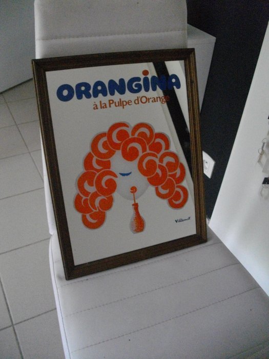 Advertising mirror for Orangina - Villemot - 1954