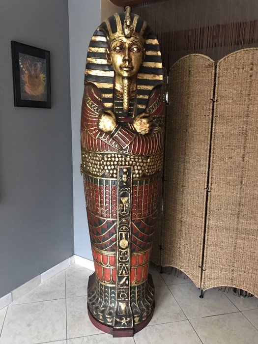Splendid Egyptian sarcophagus - 190 cm