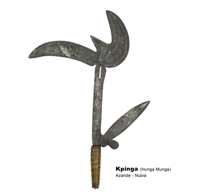 Kpinga (Hunga Munga) Throwing Knife - AZANDE - D.R. CONGO