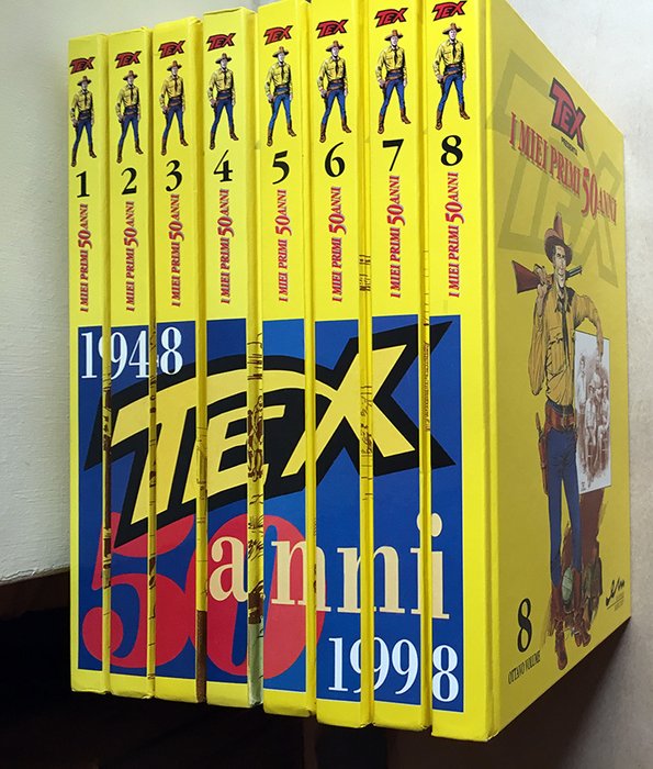 Tex  – 8x volumi cartonati “I miei primi 50 anni” collana completa (1998)