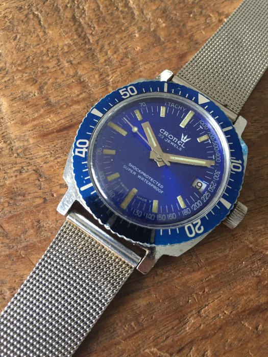 Cronel Diver - Rare - Vintage Swiss Dive Watch - 23 jewels - Heren - 1960-1969
