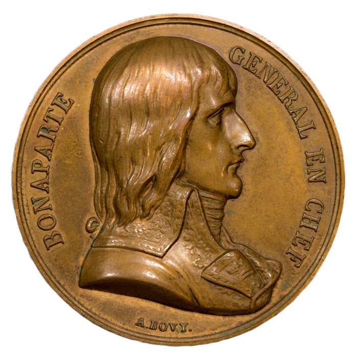 France - Médaille 'Bonaparte Général en Chef - Napoléon en Egypte 1798' par A. Bovy - Bronze
