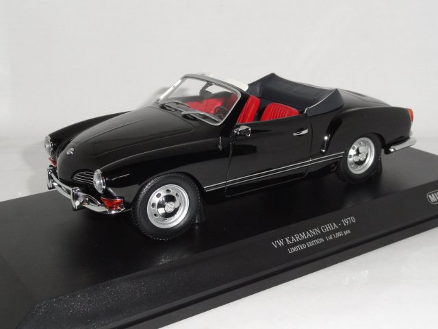 Minichamps Scale 1 18 Volkswagen Karmann Ghia Convertible 1970 Black With Red Interior Catawiki