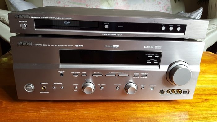 Yamaha RX-V650 Surround receiver+Yamaha DVD-S557 DVD player+remote control