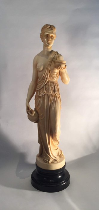 Sculpture of the goddess Hebe, signed L.T P.A.T, 21st century