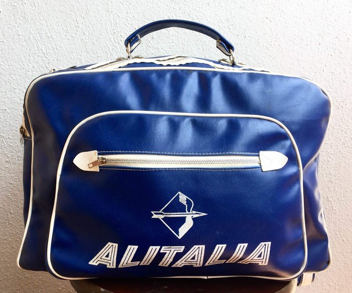 ALITALIA vintage 1950s pilot bag - supplied by ALITALIA to their pilots