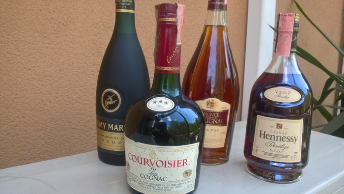  1985-1995 Rémy Martin Fine champagne cognac & Courvoisier Luxe Cognac & Prince Hubert de Polignac  Cognac & Hennessy Privilege Cognac 