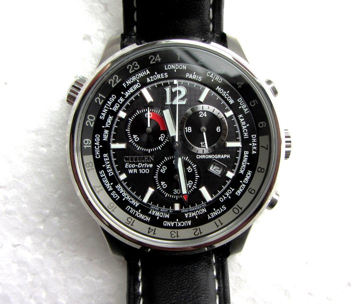 Citizen - World Time Chronograph Aviator Eco Drive - AT0361- 57E - Herren - 2011-heute