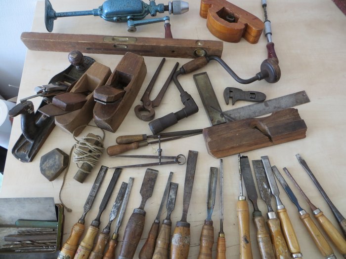 Carpenter and furniture maker old tools