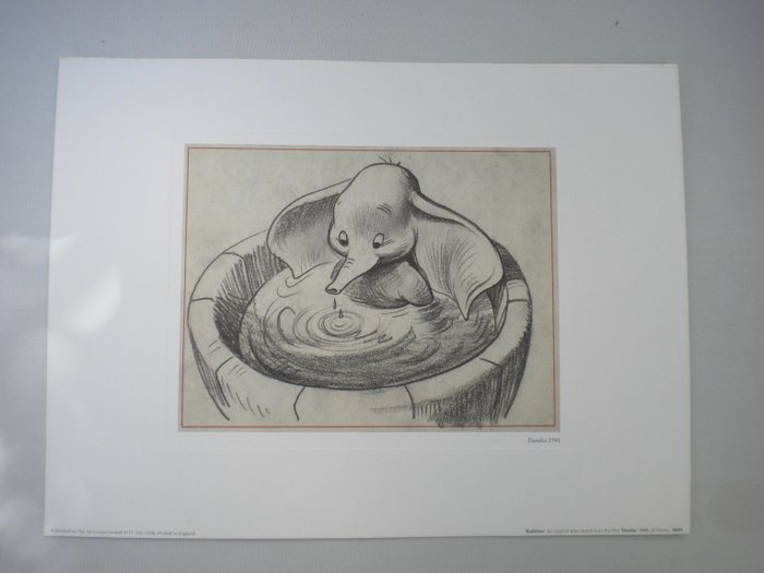 Disney - Print - The Art Group Limited - Dumbo "Bath Time" Storyboard Sketch