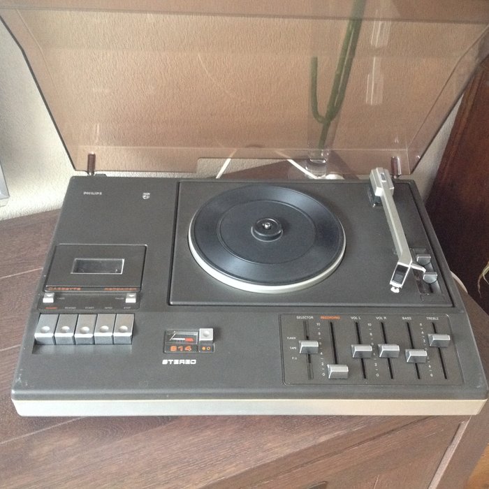 Zeldzaam Philips grammofoon/cassette combinatie model GR 814/04H