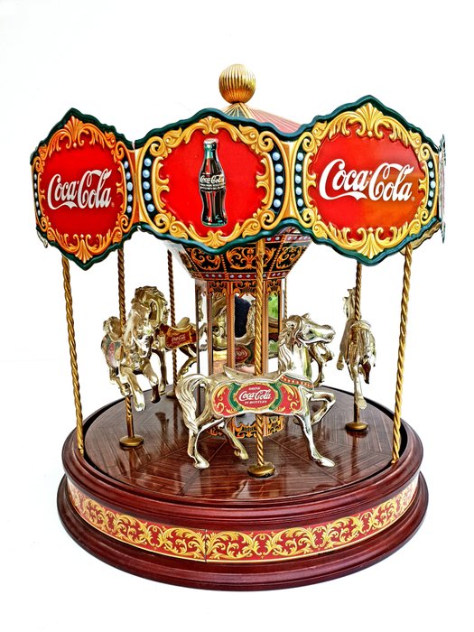 The Collector's Edition - Coca-Cola Musical Carousel - hand painted with 24 carat gold details