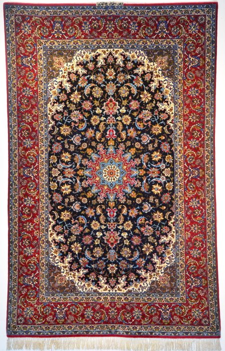 Isfahan assinado com seda - Carpete - 226 cm - 147 cm