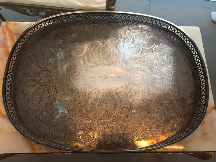 Antique silver plated tray EPB Made in England/15