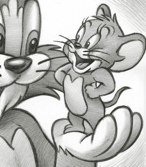 Pencil Sketch Tom And Jerry Drawing Easy Hallerenee