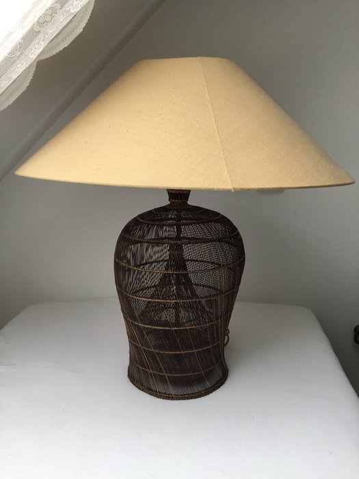 Table Lamp Made Of An Old Fish Trap, Fish Table Lamp Shades Uk