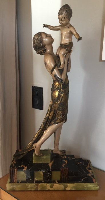 Uriano - Grande sculpture Art Deco