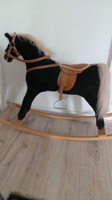 A vintage Rocking-horse - wood and textiles - Possibly Scandinavian from the 1990s