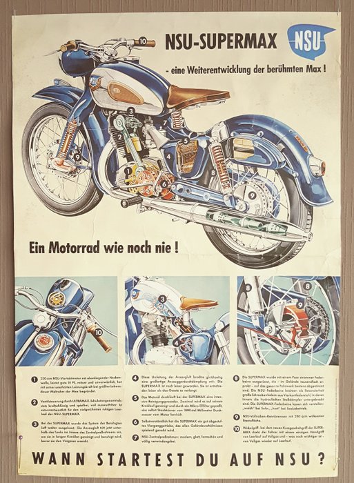 Poster NSU supermax 1952 