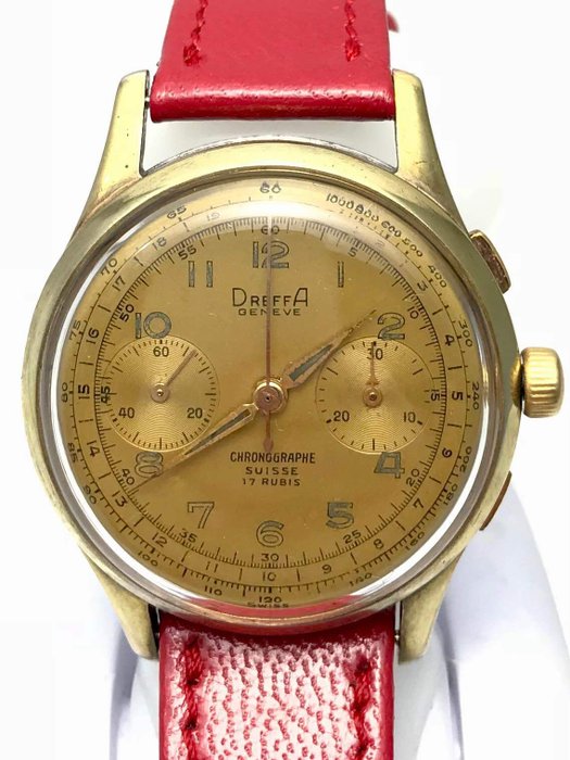 Dreffa - Chronographe Suisse - Men’s watch - ca. 1950
