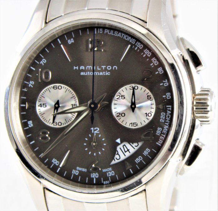 Hamilton - Jazzmaster Auto Chrono - ETA-Valjoux Caliber 7753 - Swiss Chronograph  - H32656785 - Extra Gift - Men - 2011-present