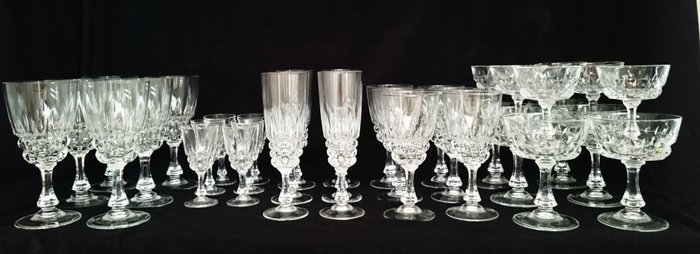 Cristal d'arques - 36-piece glass service, Pompadour series