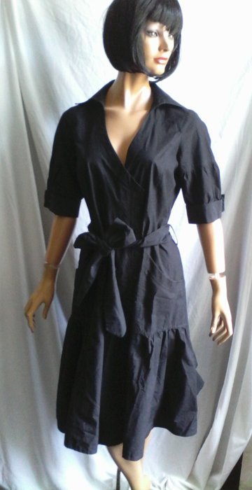 Irene Van Ryb - Black cotton dress ...