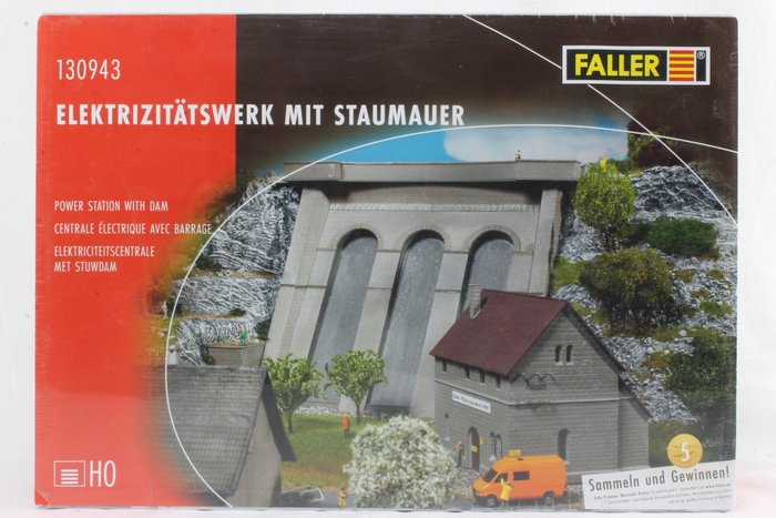 Faller H0 - 130943 - Landschaft - Kraftwerk mit Damm