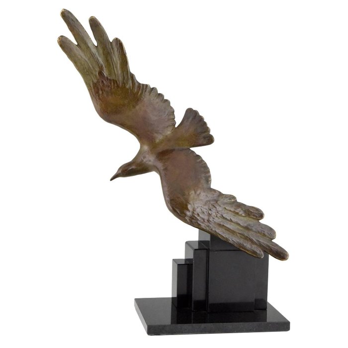 Alexandre Kelety - Etling Paris - Bronze sculpture of a flying bird
